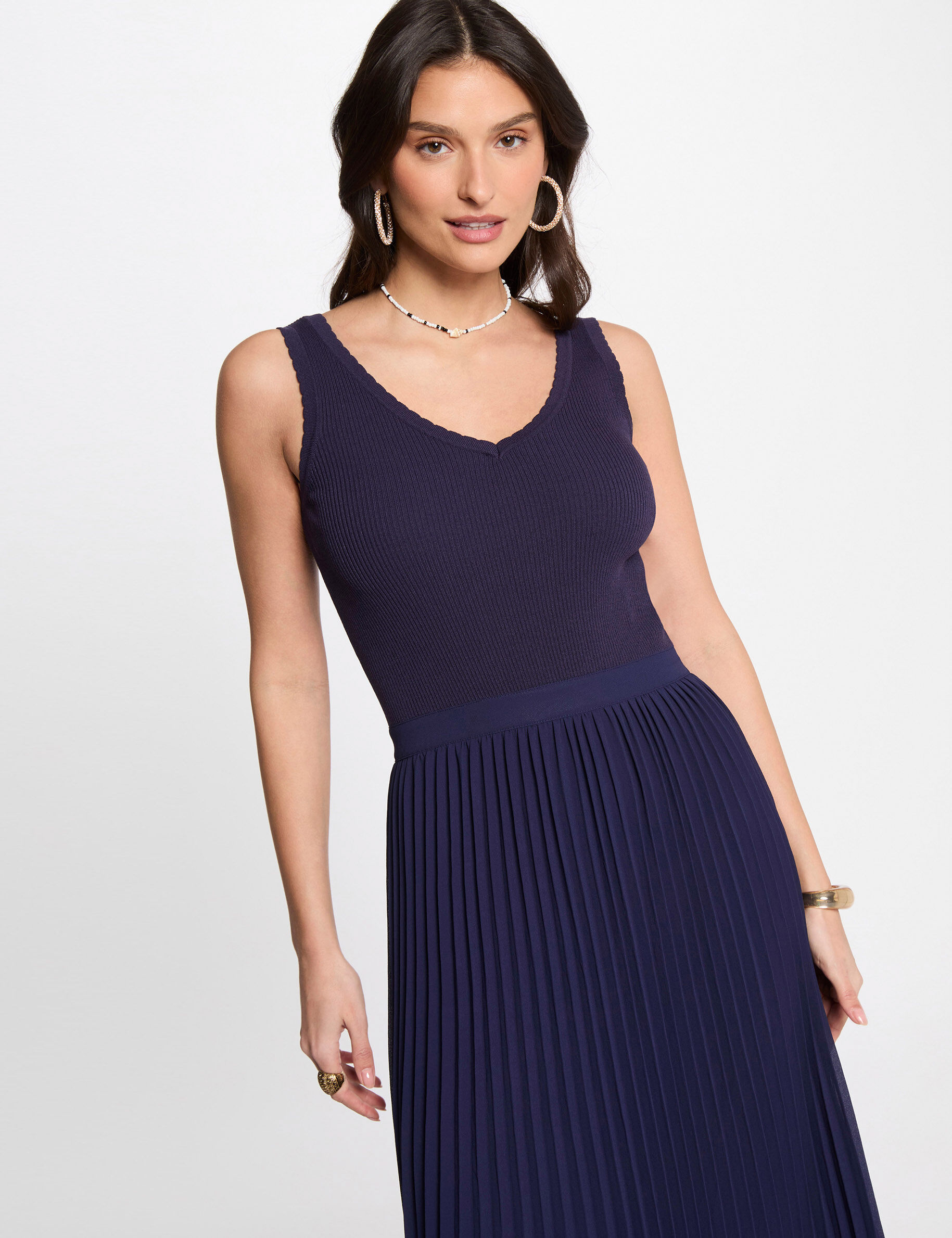Robe tricot longue cintrée - Morgan - Modalova