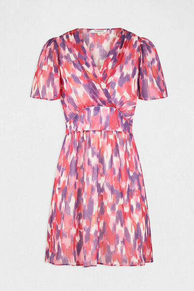 Robe patineuse imprimé abstrait multico femme