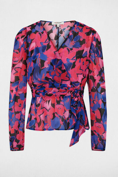 Top cache-coeur imprimé floral multico femme