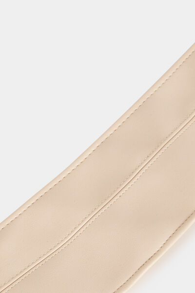 Ceinture obi nouée beige femme