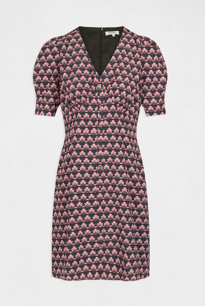 Robe droite imprimé abstrait multico femme