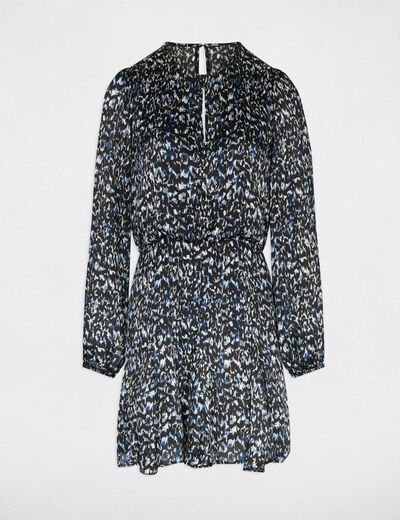 Robe courte imprim&eacute;e multicolore femme