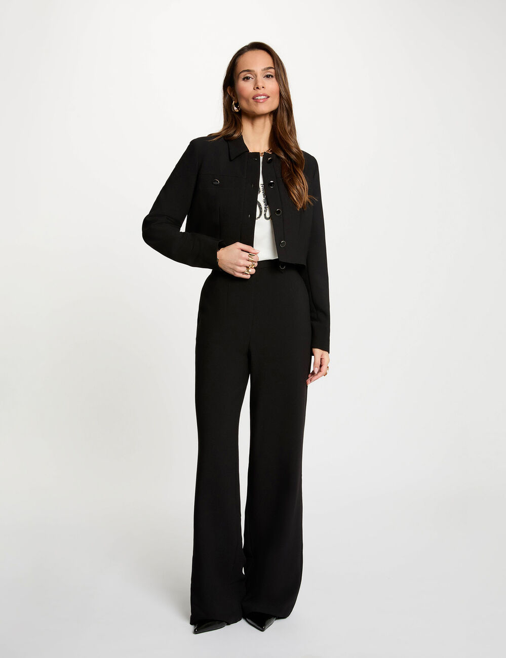 Veste ajust&eacute;e noir femme