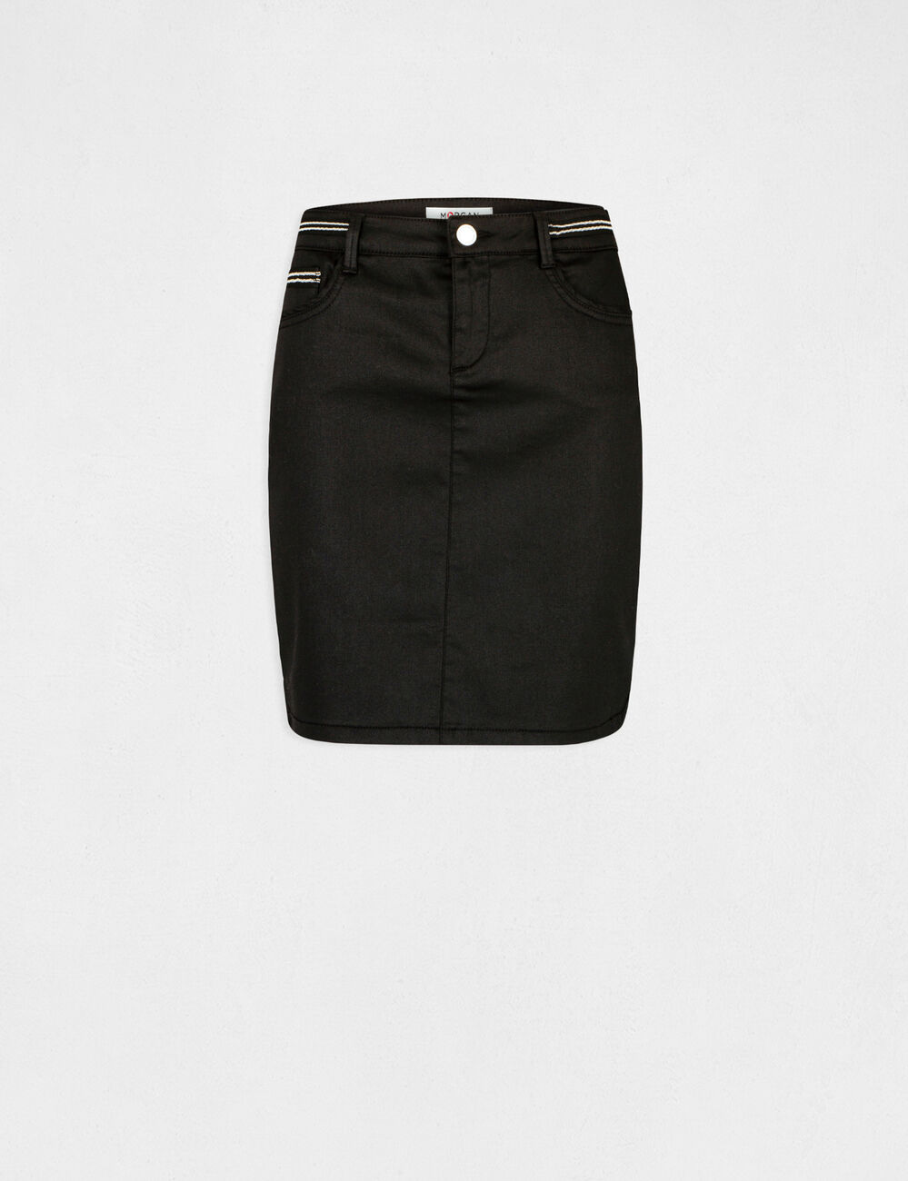 Jupe Courte Morgan De Toi En Jean Noir - Taille 32/34 - Occasion Très Bon État