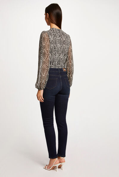 T-shirt manches longues imprimé multico femme