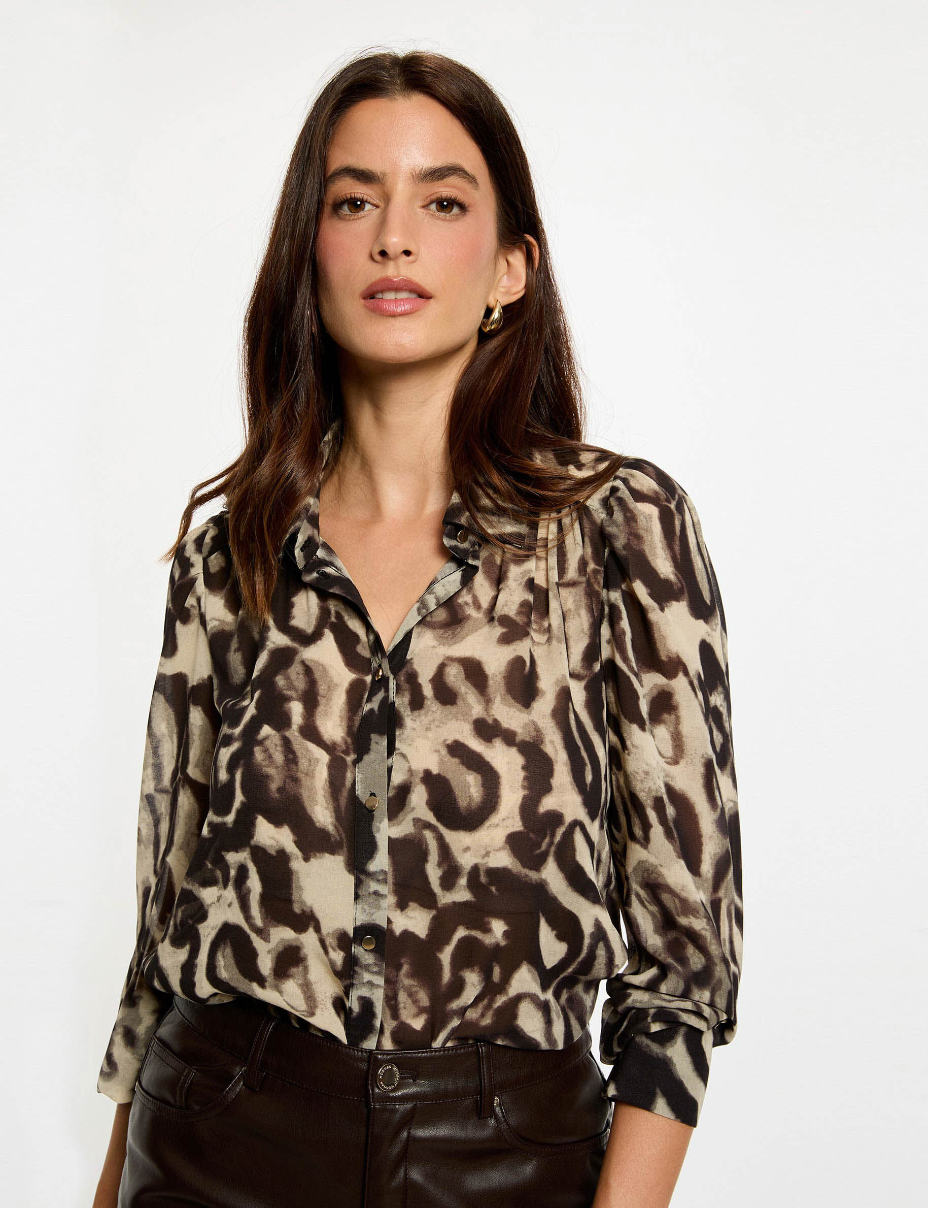Chemise voile imprimée - Morgan - Modalova