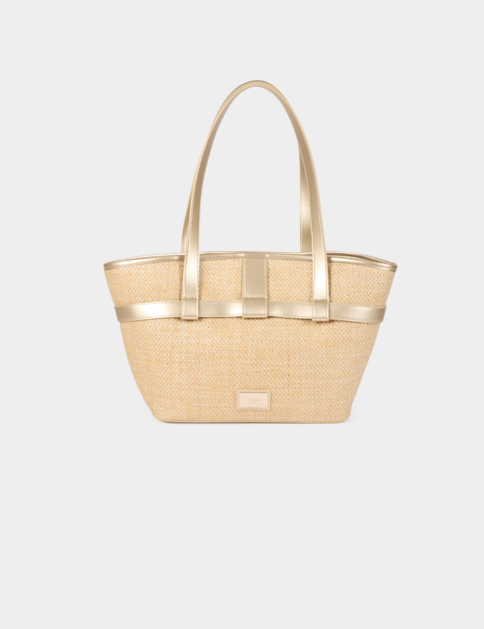 Sac cabas tressé beige femme - Morgan - Modalova