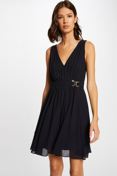 Robe évasée avec boucle marine femme