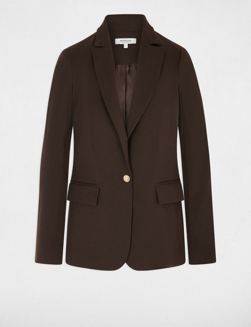 Veste blazer marron fonc&eacute; femme