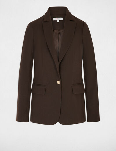 Veste blazer marron fonc&eacute; femme