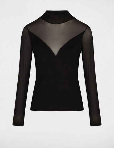 T-shirt manches longues noir femme