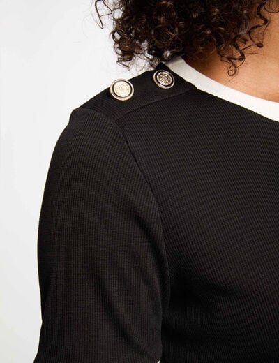 T-shirt manches courtes noir femme