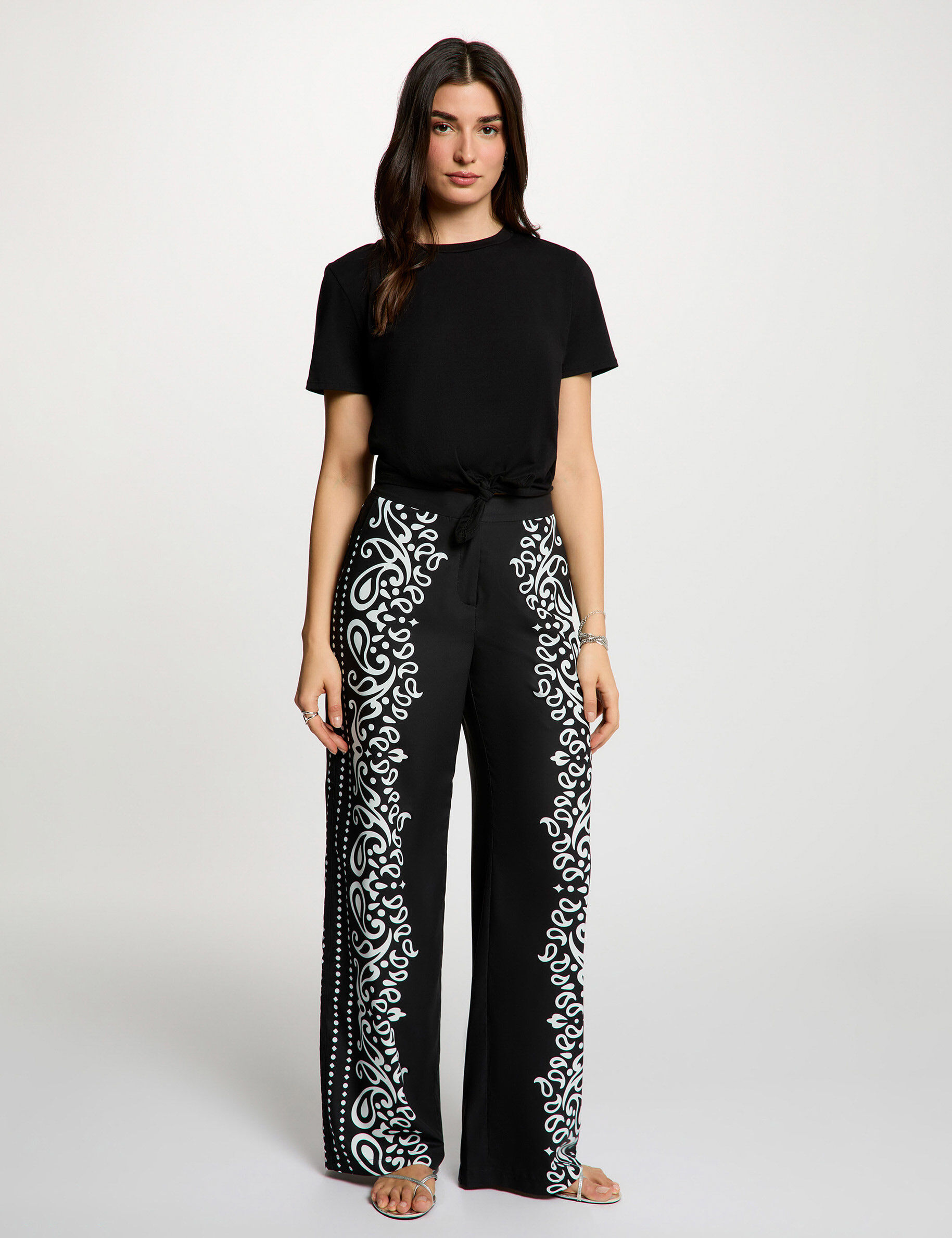 Pantalon fluide imprimé femme