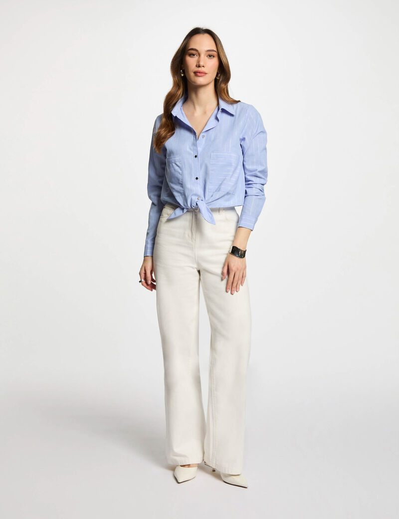chemise manches longues rayee multicolore femme Chemise manches longues rayée multicolore femme