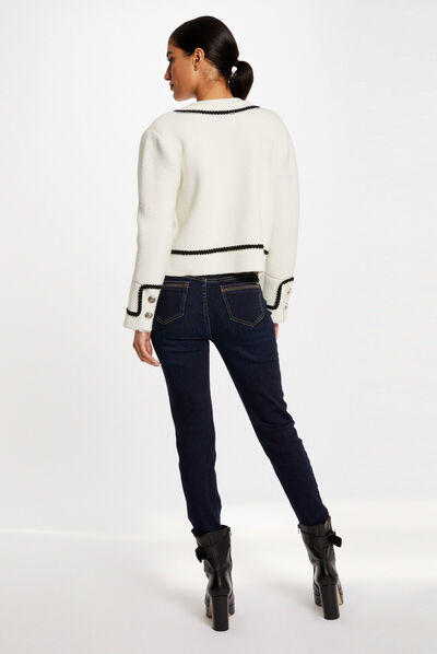 Jeans slim taille haute jean brut femme
