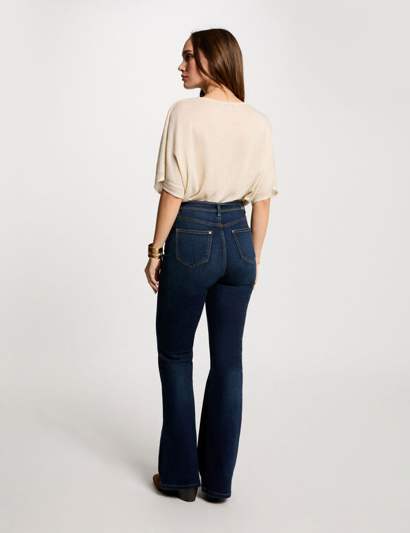 pull col en v manches courtes ivoire femme Pull col en V manches courtes ivoire femme
