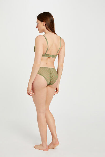 Soutien-gorge souple vert kaki femme