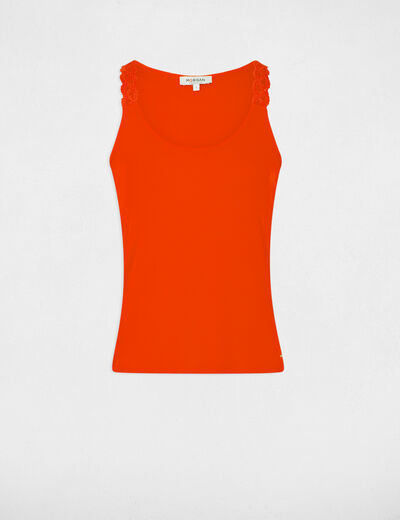 Débardeur sans manches orange femme