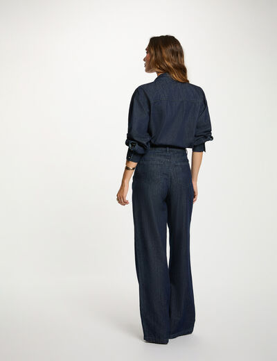 Chemise jean lavalli&egrave;re denim brut femme