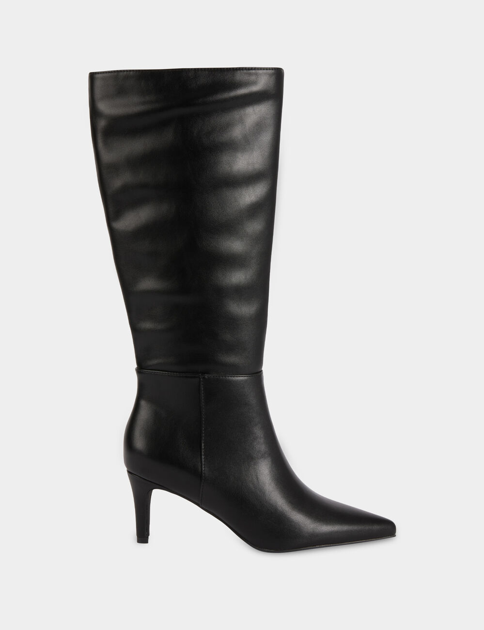 Botte &agrave; talon similicuir noir femme