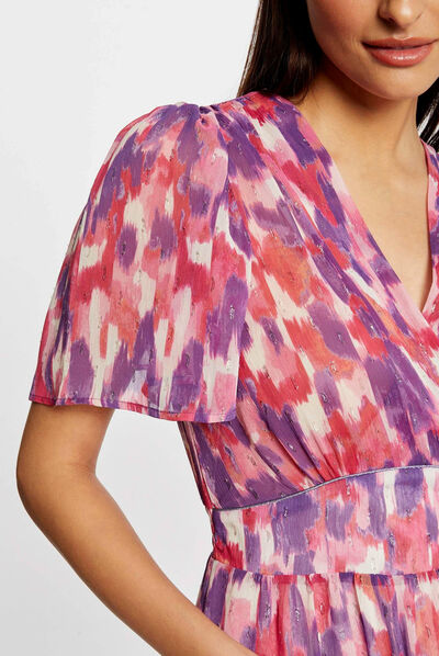 Robe patineuse imprimé abstrait multico femme
