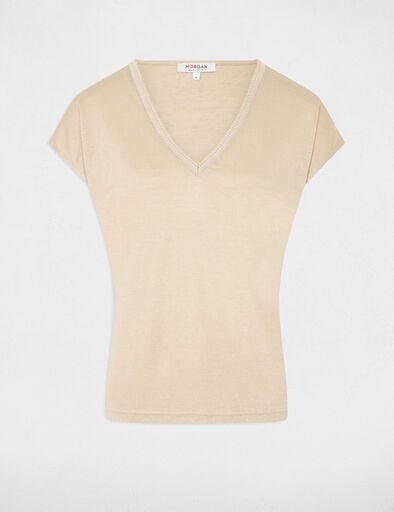 t shirt manches courtes sable femme T-shirt manches courtes sable femme