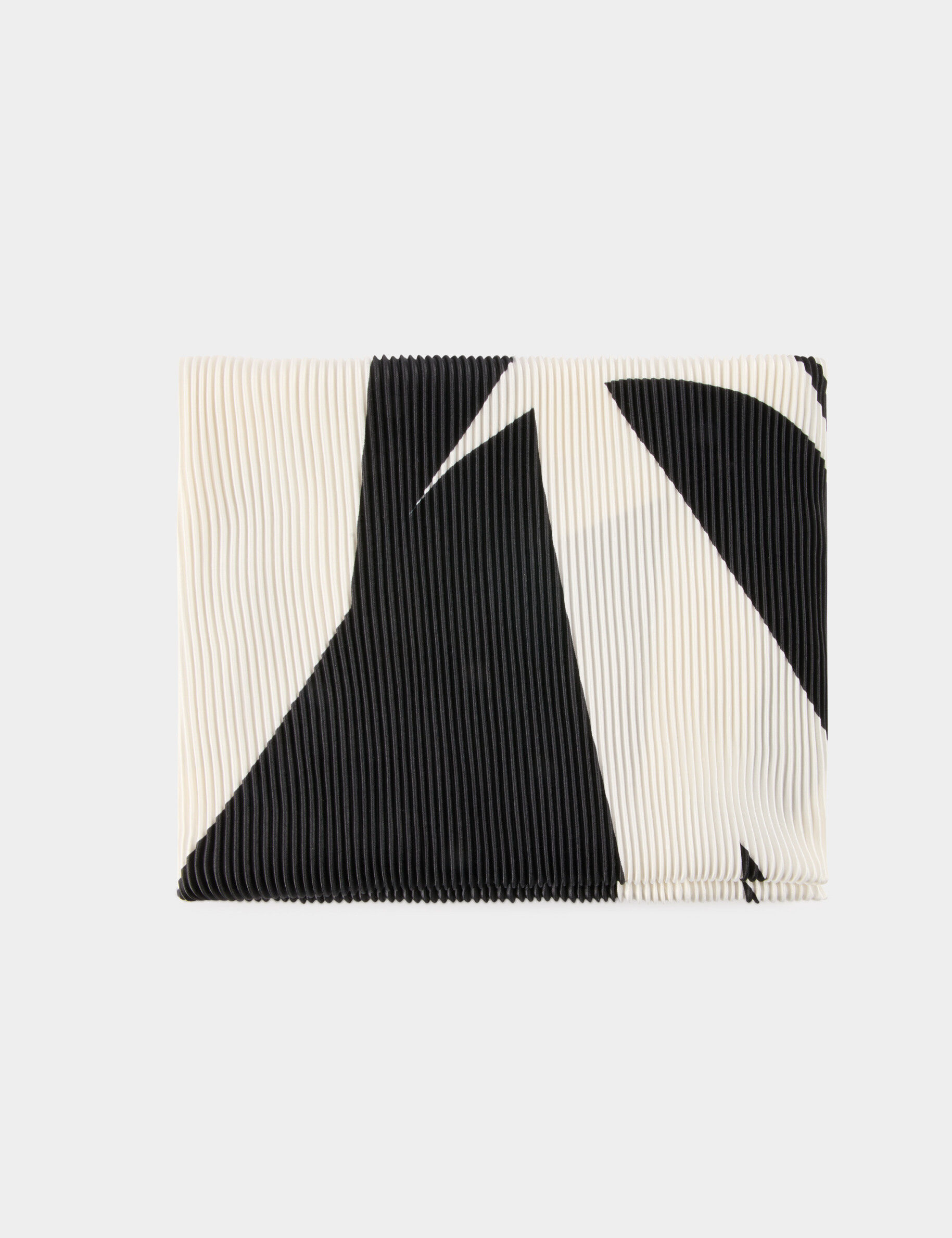 Foulard plissé blanc femme