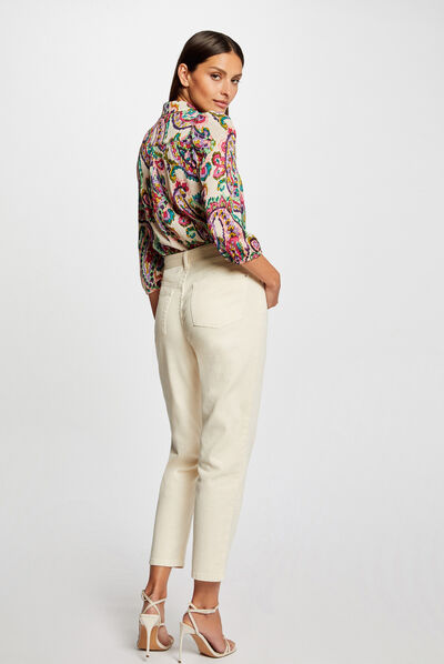 Chemise manches 3/4 imprimé cachemire multico femme