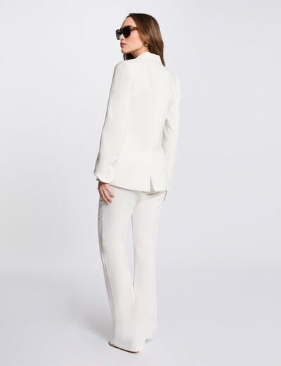 Blazer boutonnée blanc femme