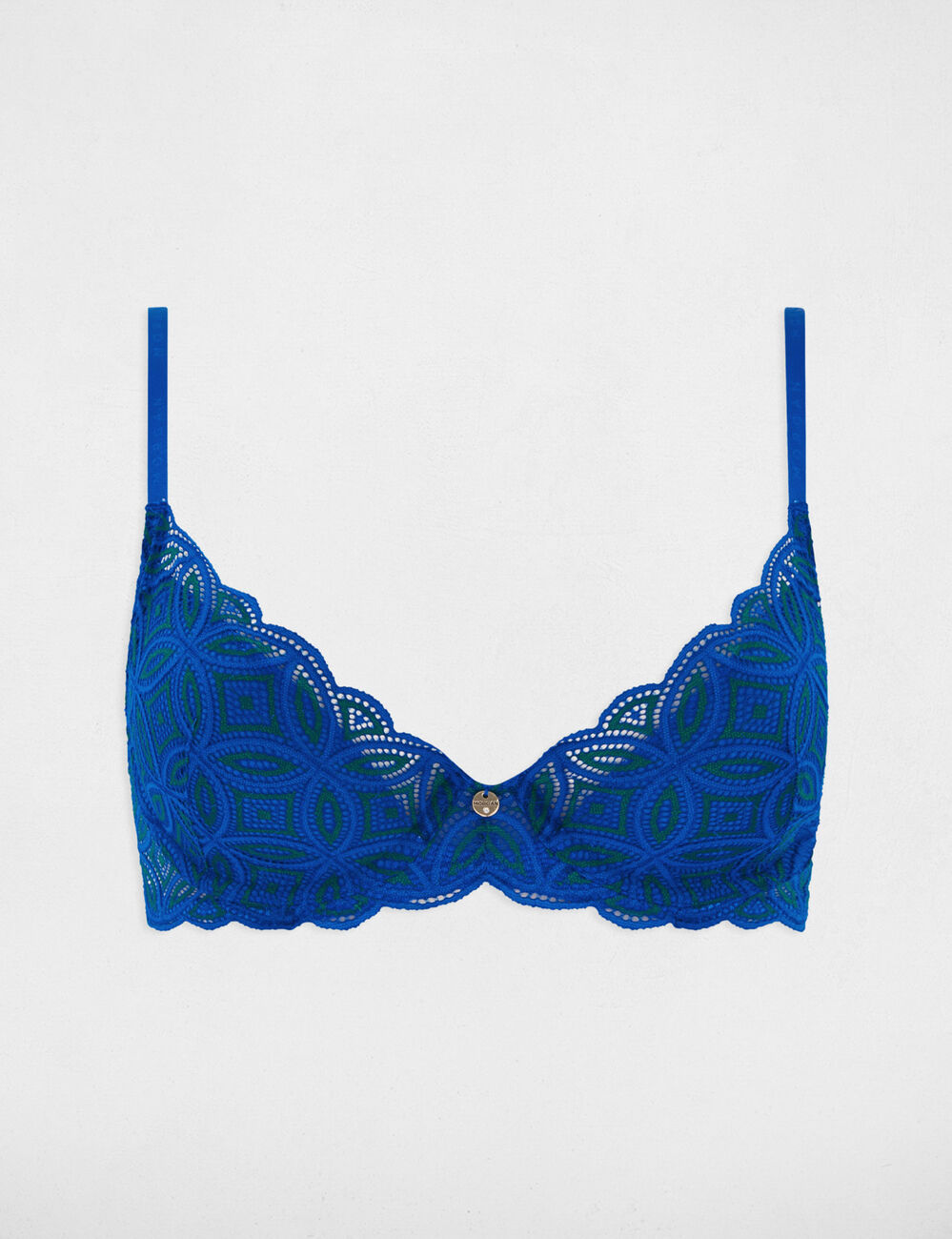 Soutien-gorge à coques bleu femme