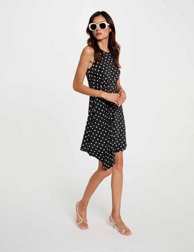 Robe courte sans manches multicolore femme