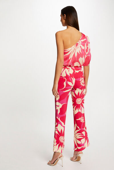 Blouse asymétrique imprimé floral multico femme