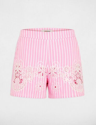 Short taille haute rose femme