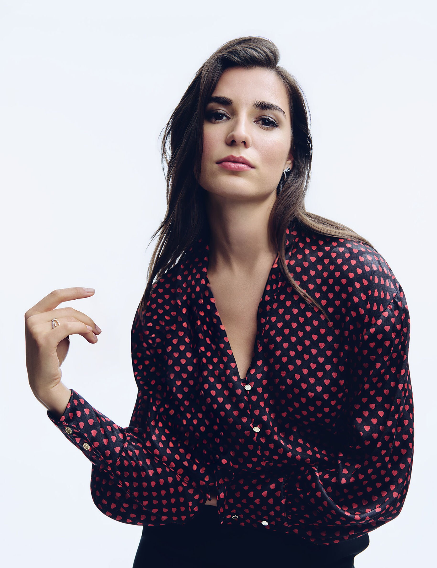 Chemise col lavallière femme