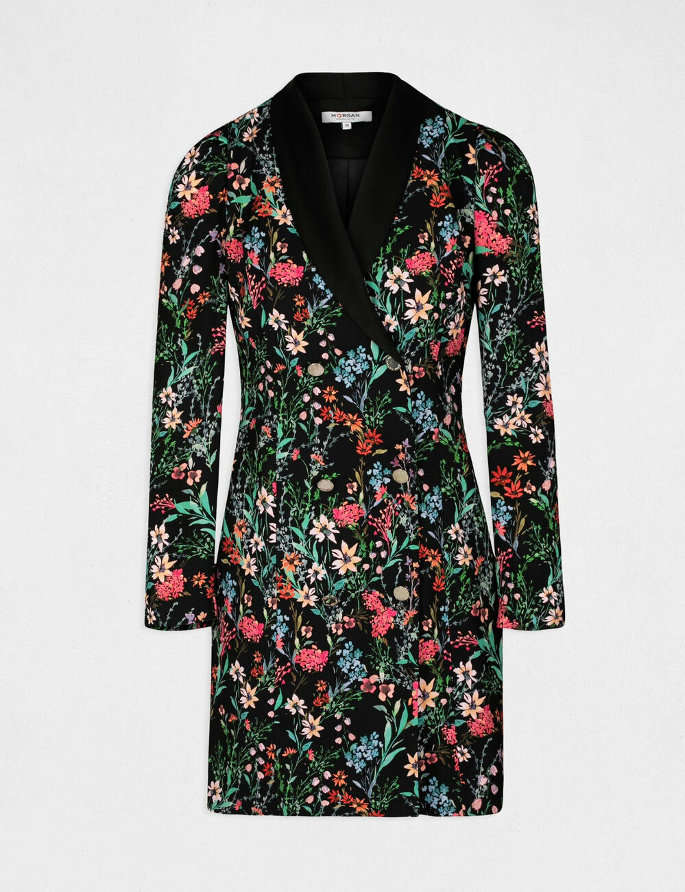 Robe portefeuille imprim&eacute; v&eacute;g&eacute;tal multico femme
