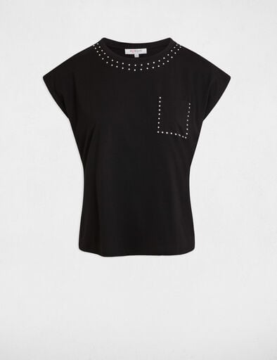t shirt manches courtes noir femme T-shirt manches courtes noir femme