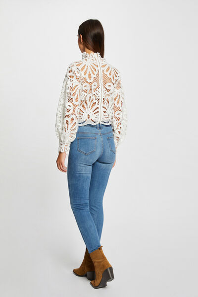 Jeans skinny avec détails sequins jean stone femme
