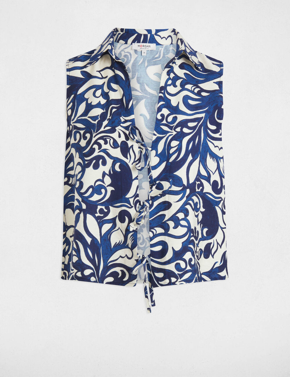 Chemise sans manches imprim&eacute;e multicolore femme