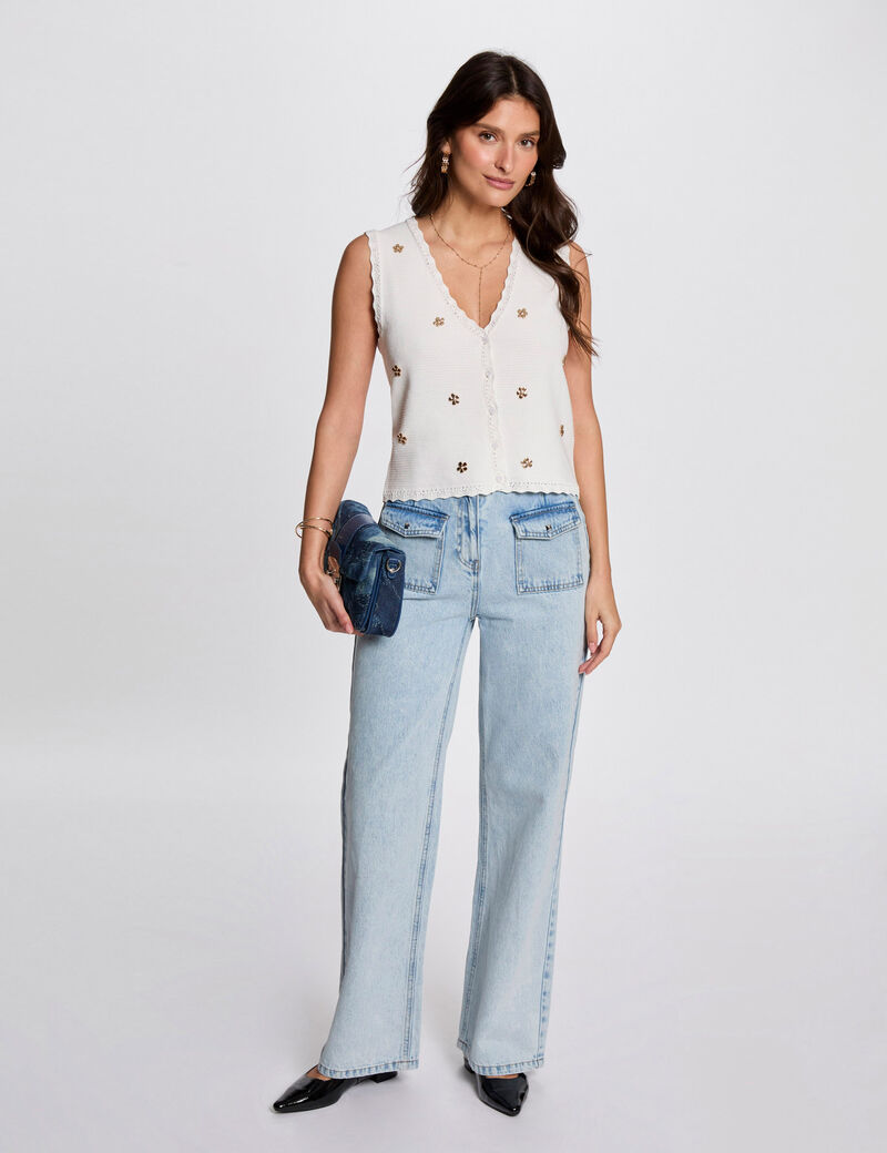 gilet sans manches blanc femme Gilet sans manches blanc femme