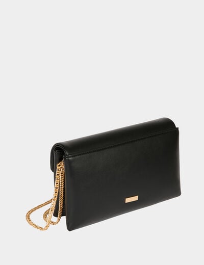 Sac bandouli&egrave;re similicuir noir femme