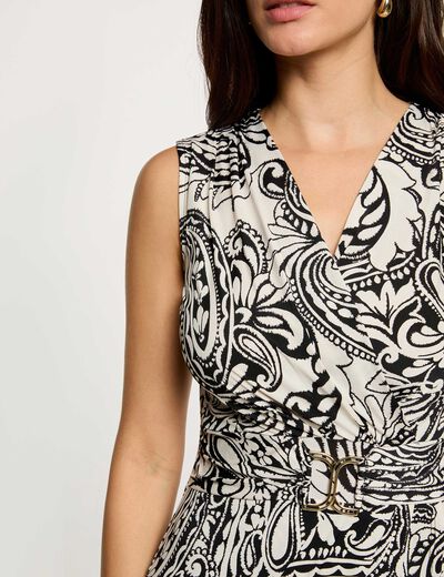 Robe courte cache coeur noir femme