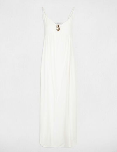 Robe fines bretelles blanc femme