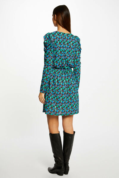 Robe droite imprimé floral multico femme