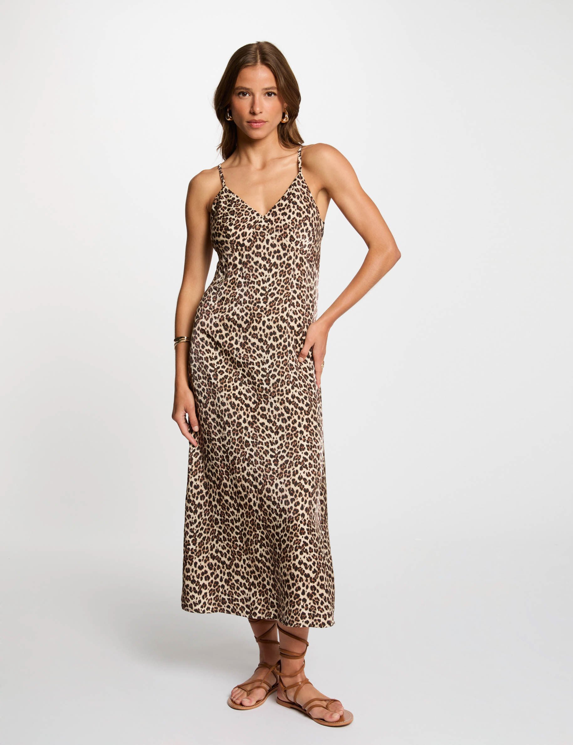 Robe midi droite imprimée - Morgan - Modalova