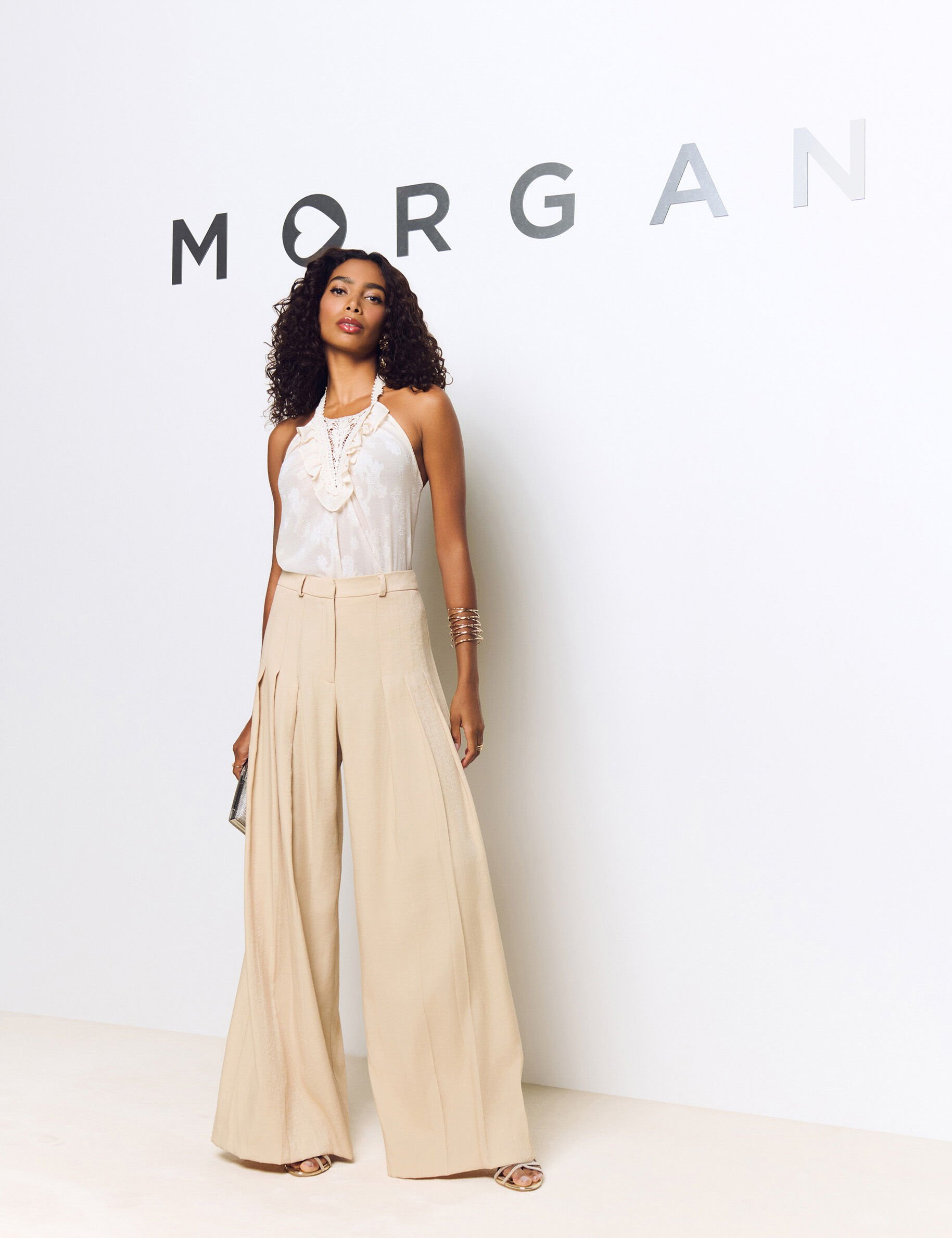 Pantalon large à pinces - Morgan - Modalova