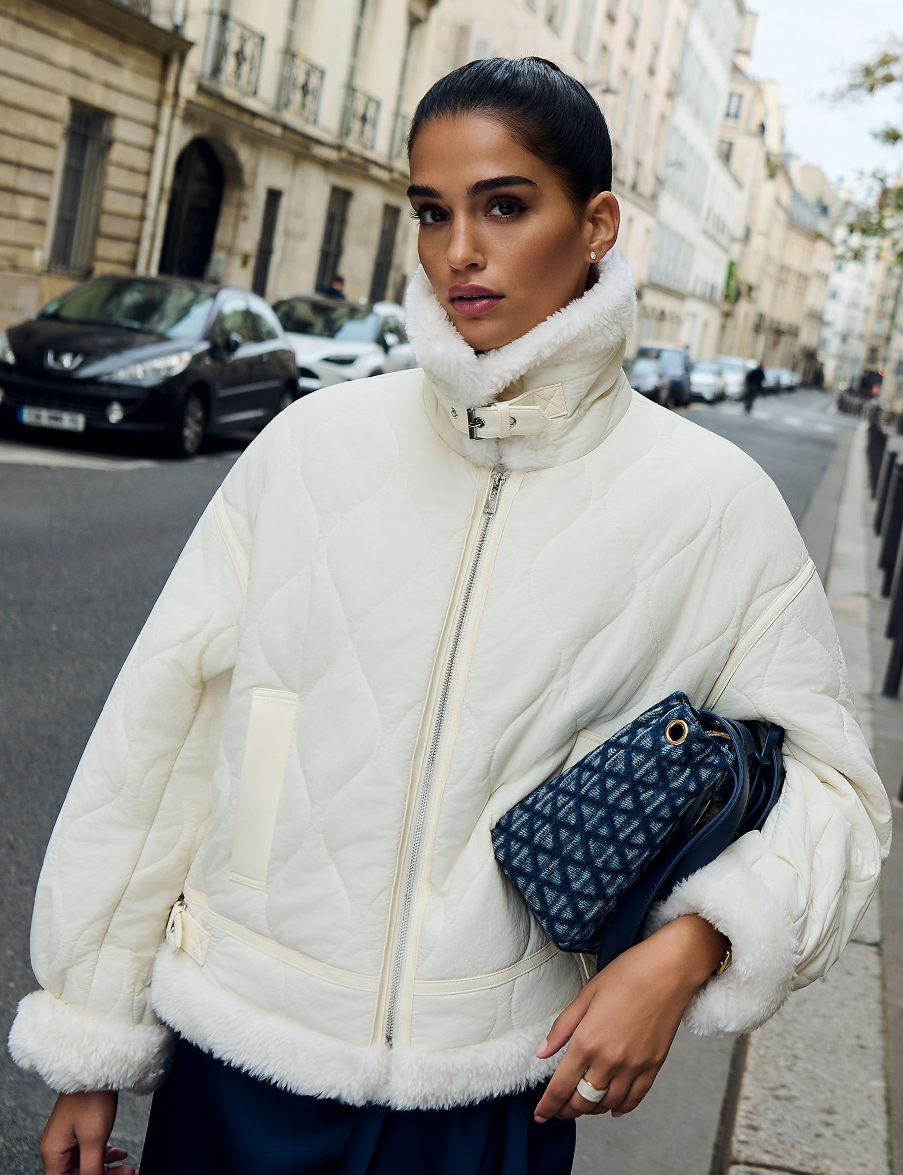 Doudoune courte ajustée femme