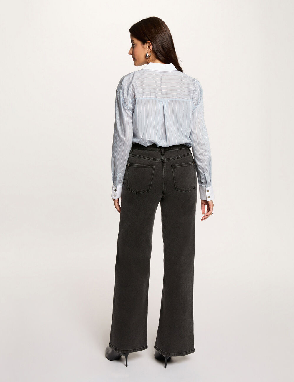 Chemise oversize ray&eacute;e multicolore femme