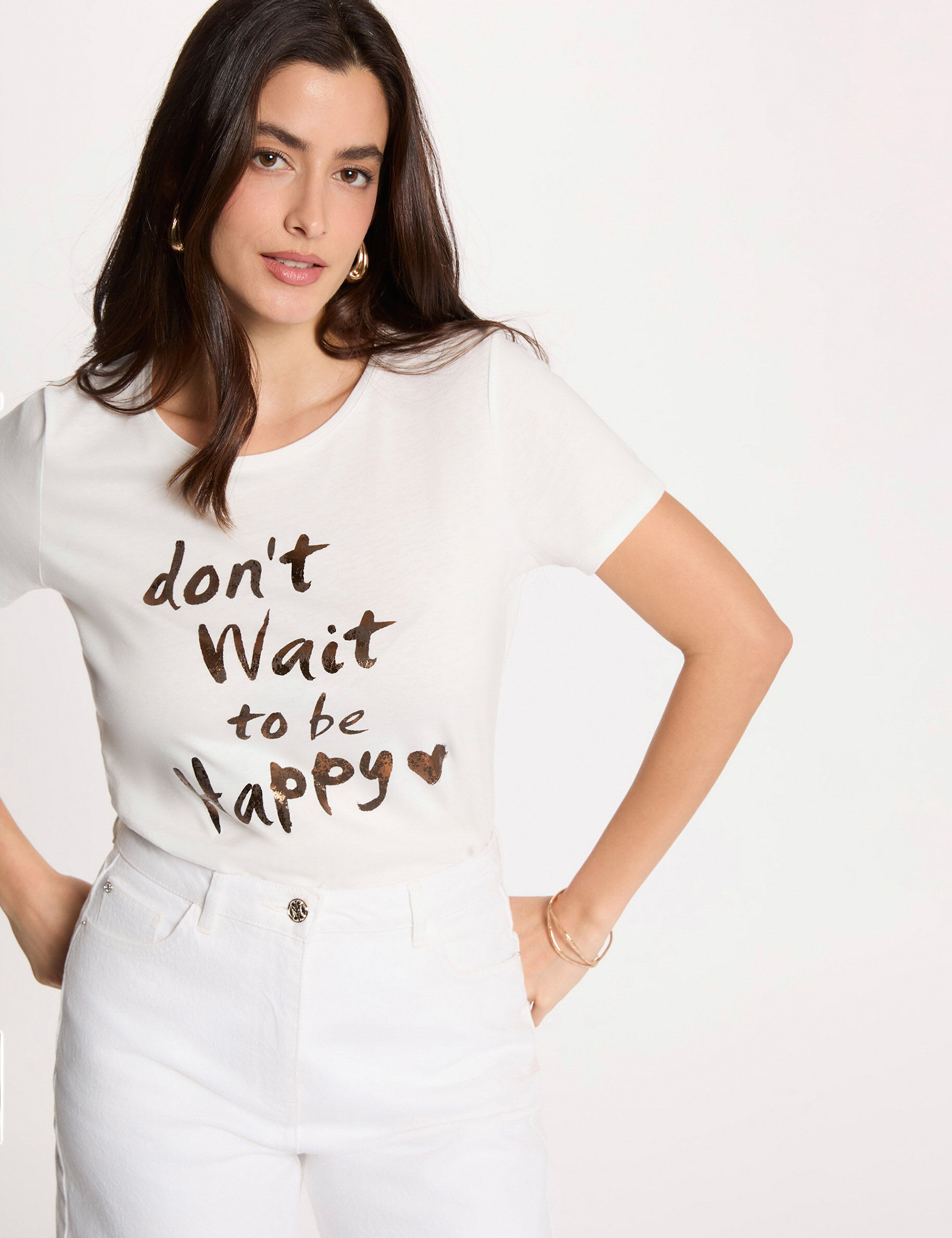 T shirt col rond manches courtes femme - vue 1