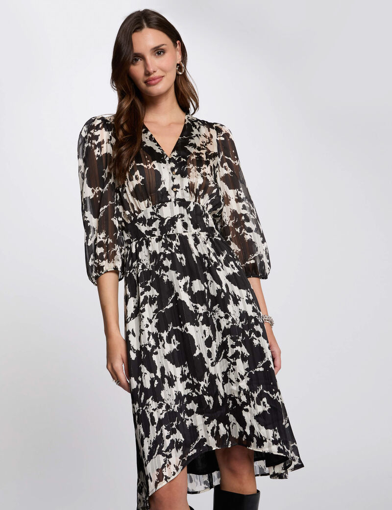 robe trapeze imprimee multicolore femme Robe trapèze imprimée multicolore femme