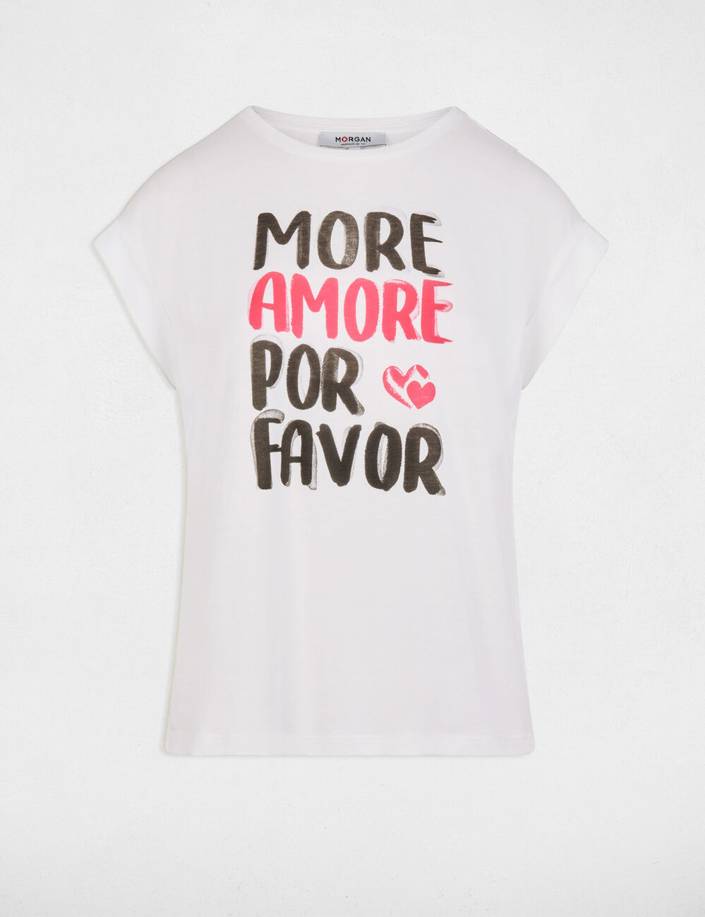 T-shirt manches courtes blanc femme